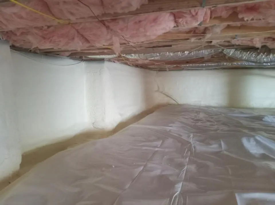 Crawl space encapsulation with closed-cell spray foam for Roof Maintenance in Boston